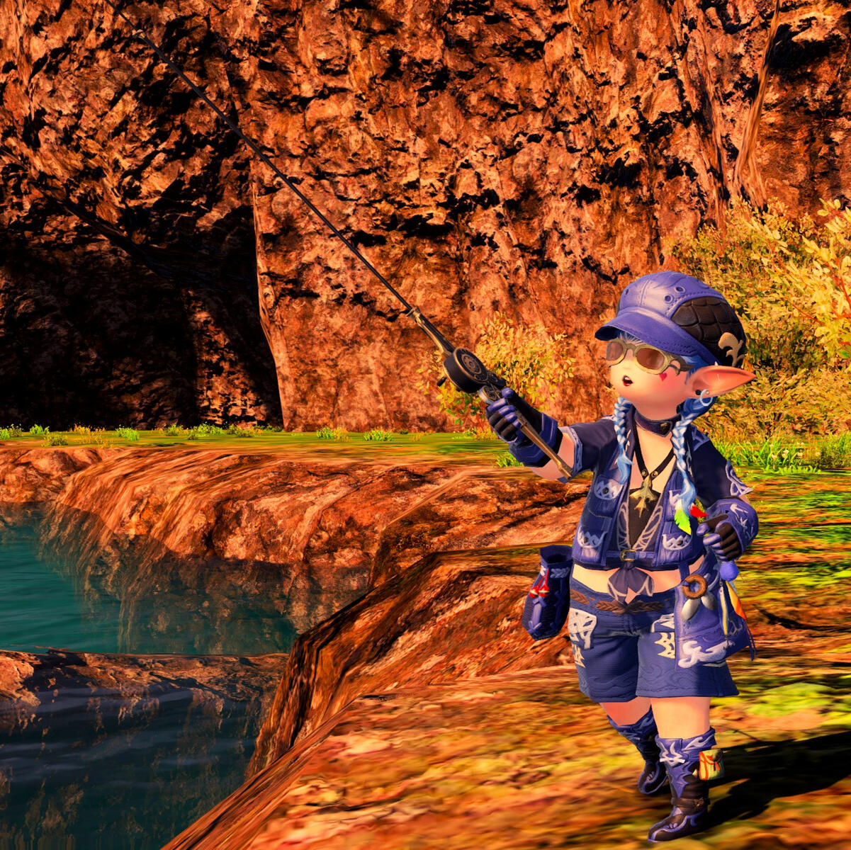 I started enjoying fishing a lot more once i began bringing a little "lalafellan leaf" along with to smoke...